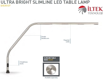 İLTEK TEKNOLOJİ DE35127 ULTRA BRIGHT SLIMLINE LED TABLE LAMP